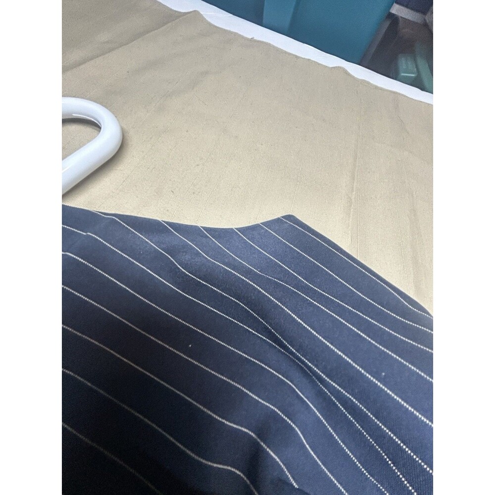 ⁠Banana Republic Navy Pinstripe Maxi Dress 4 Tall Belted Sleeveless Slit⁠ - Picture 6 of 12